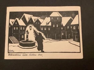 Deutschland Silhouette Stil Weihnachtsszene 1947 Postkarte R40952 - Bild 1 von 3