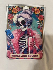 Tee Shirt Cat And jack Girls XxLarge Broke And Bougie Tarot Card Funny - Picture 1 of 2