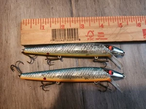 2 señuelos Smithwick Super Rogue azul cromo trasero naranja inferior 5" vintage Stickbait - Imagen 1 de 4