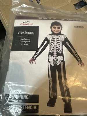 Niño Niña Disfraz Halloween Esqueleto Pequeño 6-7 Nuevo Foto 1 de 3