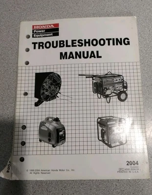 HONDA TROUBLESHOOTING MANUAL GENERATORS 2004.  GOOD USED CONDITION. SEE PHOTOS - Image 1 of 3