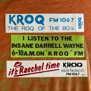 Vintage 1980er Kroq Los Angeles Radio Autoaufkleber 3 Stück - Bild 1 von 1