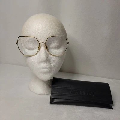 Monturas de gafas doradas DIOR GemDiorO AU S2U A700 57 15 145 W solo Italia Foto 1 de 4