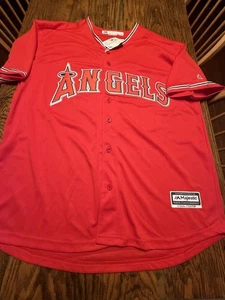 NWT Majestic Coolbase Los Angeles Angels MIKE TROUT Jersey Stitched Size XXL - Picture 1 of 11