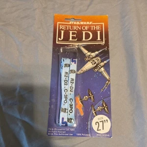 Cordones para zapatos vintage Star Wars El Retorno del Jedi 27" nuevos 1983 C-3PO R2-D2 - Imagen 1 de 2