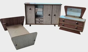 Vintage Mid 1960’s Bestoys Australian Dolls Bedroom Suite – Rare Full Set - Foto 1 di 16