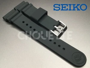 Seiko Prospex SBDN023, SBDN039 22mm Black Silicone Rubber Watch Strap with PINS - Picture 1 of 11