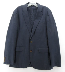 J Crew Sport Coat Men 38 Blue Ludlow Somelos Blazer Linen Houndstooth Slim NEW - Picture 1 of 16