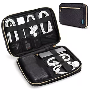 Electronic Accessories USB Cord Charger Cable Organizer Bag Travel Storage Case - Picture 1 of 36