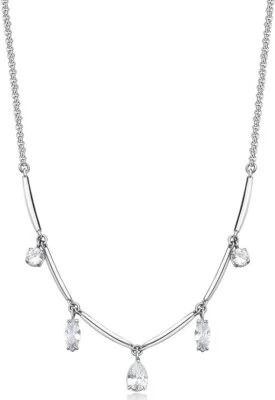 Collana Brosway Donna Acciaio Argento Cristalli Coll. Affinity _BFF180 - Immagine 1 di 2