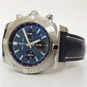 Breitling Chronomat B01 Chronograph Blue Dial Stainless Steel 44MM AB0115 - Picture 1 of 9