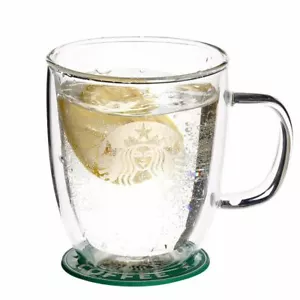 Starbucks Design Double Wall Coffee Cup With Large Handle Tea Cup Mug Pot 475ml - Picture 1 of 12