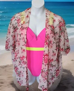 Mixed Lot Of 2 Women Clothing Size L One Joe Boxer Swim Cover Up One Swimsuit - Picture 1 of 6