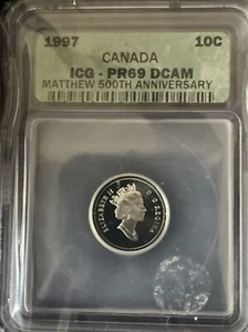 1997 Canada Silver Ten Cents 10C NGC PF 69 Ultra Cameo MAC QUALITY✔️ - Picture 1 of 4