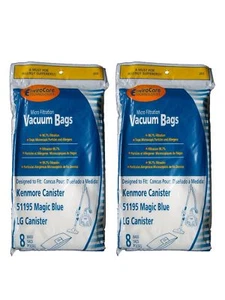 Kenmore Type M Sears 51195 Magic Blue LG Vacuum Bags 16PK - Picture 1 of 3