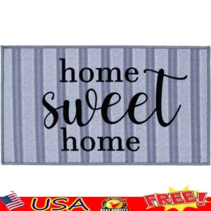 Indoor Accent Rug Striped Pattern Fade Resistant Stain Resistant Low Pile Mat US - Picture 1 of 6