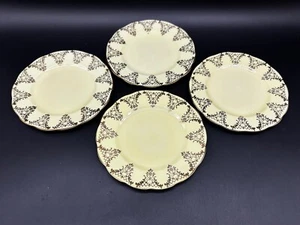 Royal Albert Gold Lace Yellow Bread Butter Plates(Set of 4) Bone China England - Picture 1 of 5