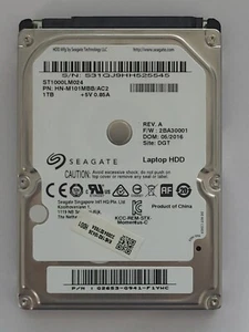 ST1000LM024, PN: HN-M101MBB/AC2, FW: 2BA30001, Seagate 1Tb 2.5" SATA HDD - Picture 1 of 2