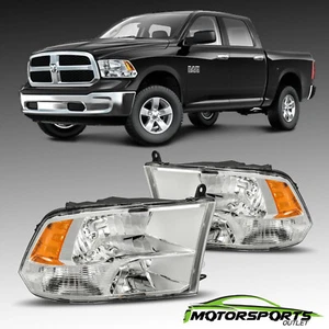 [Anti-Fog] For 2009-2018 Dodge Ram 1500/2500/3500 Chrome Headlights Head Lamps - Picture 1 of 5