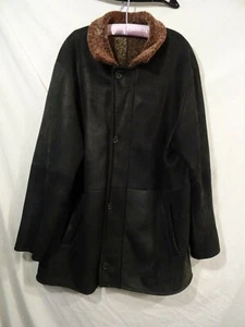 Sinclair Lammfell Leder Wollmantel Erwachsene Made in Italy Originale 2XL/3XL - Bild 1 von 11
