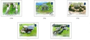 Jersey Sc 1627-1631 2012 Archaeology Dolmens  stamp set used - Picture 1 of 1