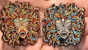 Original Danny Steinman Dirty Heads Medusa Pins Both New - Picture 1 of 10