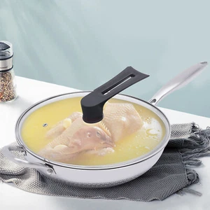 1L 12" Edelstahl Wokpfanne mit Deckel Woks & Pfannen, Wabenbeschichtung - Bild 1 von 11