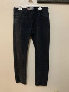 Jeans Levi 511 Slim 29x29 negros niños jóvenes regular 18 bolsillos usados - Imagen 1 de 8