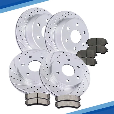 Front Rear Rotors Brake Pads Kit for Chevy GMC Sierra Silverado 1500 Yukon Tahoe - Image 1 of 4