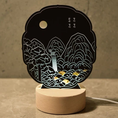 Design LED Handgemachte Bambus Perlmutt Nachttischtlampe Korea Asien Neu Luxus - Bild 1 von 3