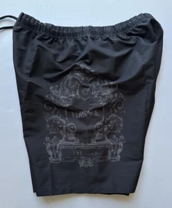 Versace Logo Men's Black Swim Shorts Size 5 (32”) IT 1001598 Italy NWT - Picture 1 of 13