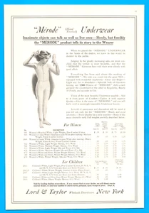 1909 LORD & TAYLOR women's underwear antique PRINT AD children undergarments - Picture 1 of 3