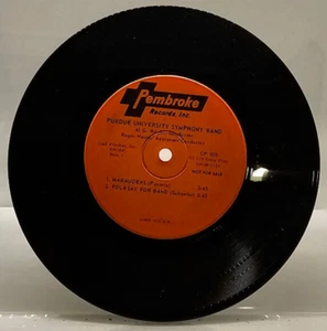 Purdue University Symphony Band , 7" 33 rpm - #CF 503, - Vinyl Record - Imagen 1 de 2