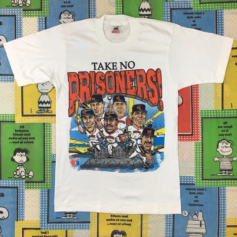 VINTAGE SF GIANTS TAKE NO PRISONERS Caricature Graphic Shirt Men Women KV7165 Cover