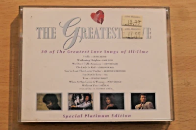Various - The Greatest Love Platinum Edition. 2 (Clear) Cassettes (1988) VG - Image 1 of 3