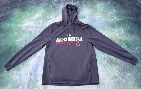 Majestic MLB Anaheim Angels Men's Pull Over Hoodie Size L Cover