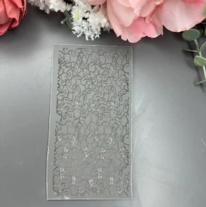 Orchid polymer clay rubber texture mat_ Ceramic tools_ Silver Clay_ Floral Jewel - Picture 1 of 8