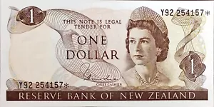 New Zealand 1 Dollar QEII Queen Elizabeth II * Star Note Replacement UNC - Picture 1 of 2