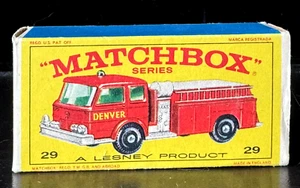 vintage Lesney Matchbox #29C Fire pumper MIB Orig Box 1967 Excellent - Picture 1 of 3
