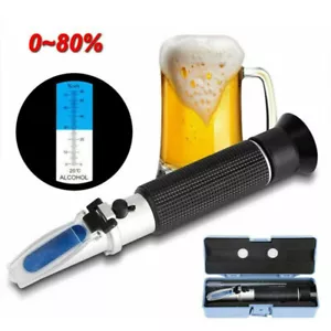0-80% Handheld Alkohol Refraktometer ATC Alcoholmeter Liquor Tester Meter Kit - Bild 1 von 12