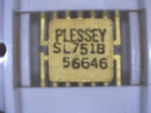 Plessey SL751B operational amplifier 14 pin gold flat pack - Picture 1 of 4