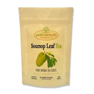 Té de hojas de guanábana de Palm Beach Herbals | 30 quilates, sin cafeína - Imagen 1 de 3
