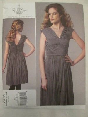 Vogue 1253 Tracy Reese New York American Designer Lined Dress Pattern 6-12 Uncut - Image 1 of 2