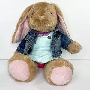 Build A Bear 15 Zoll Hase Plüsch mit Jeansjacke & Overall Kleid 2015 - Bild 1 von 7