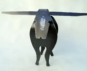 Longhorn 2 - Steer Cow Bull Abstract kinetic metal sculpture by Tihany - Picture 1 of 6