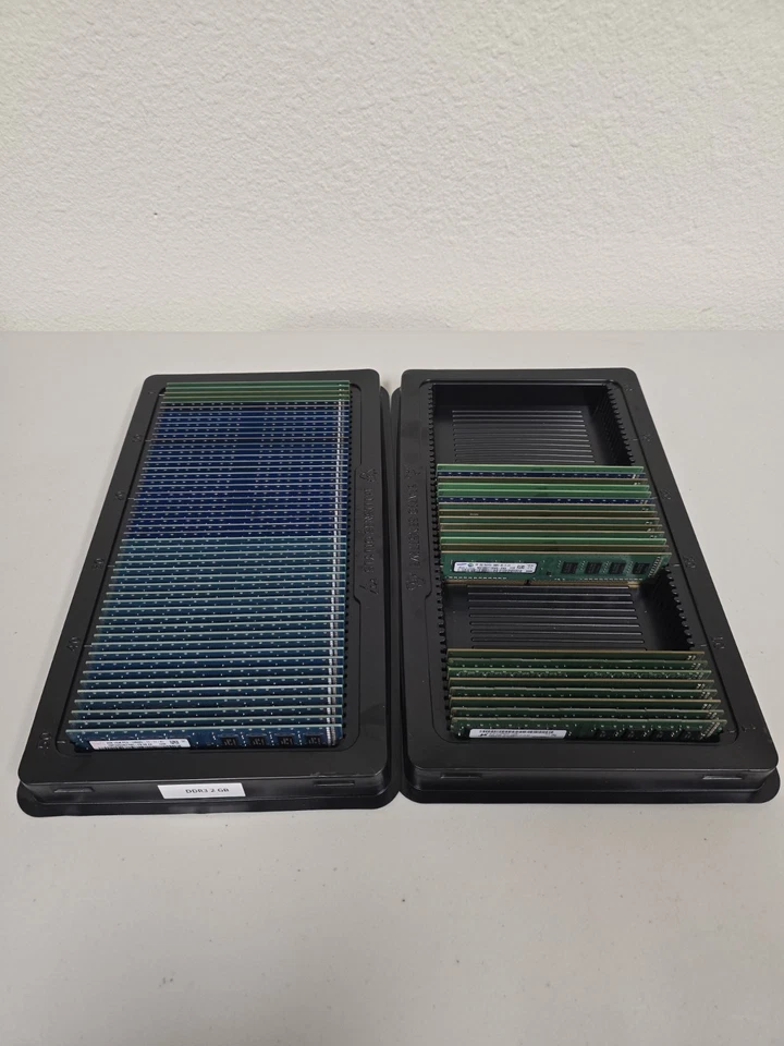 Lot of 77x Mixed 2GB DDR3 12800U Desktop RAM Major Brands READ DESCRIPTION  - Image 1 of 4