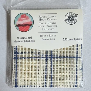 Loops & Threads Round Latch Hook Canvas 18" Bound 3.75 ct/pts Needlecraft Arts - Picture 1 of 3