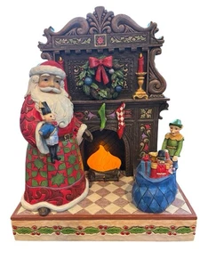 Jim Shore 4055047 Lieferung Spielzeug und Weihnachtsfreuden Weihnachtsmann am Kamin *Chip - Bild 1 von 10
