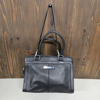 Calvin Klein Women's Black Leather Shoulder Bag Hand Bag Purse Inside Pocket - Image 1 of 4