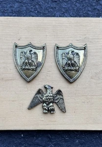 Lot Of 3 Vintage Eagle Brass Wall Mount Decor - Picture 1 of 4